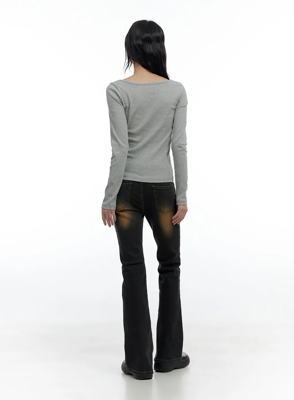 Basic Slim Fit U Neck T-Shirt CS420 sold by Lewkin product image thumbnail 5