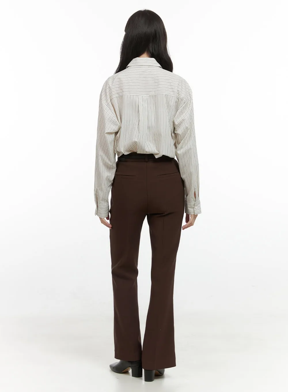 Buttoned Cotton Striped Blouse OS423 sold by Lewkin product image thumbnail 3