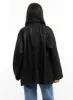 Midi Length Faux Leather Buttoned Jacket OS423 sold by Lewkin