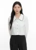Fluttering Frill Buttoned Blouse OS423 sold by Lewkin