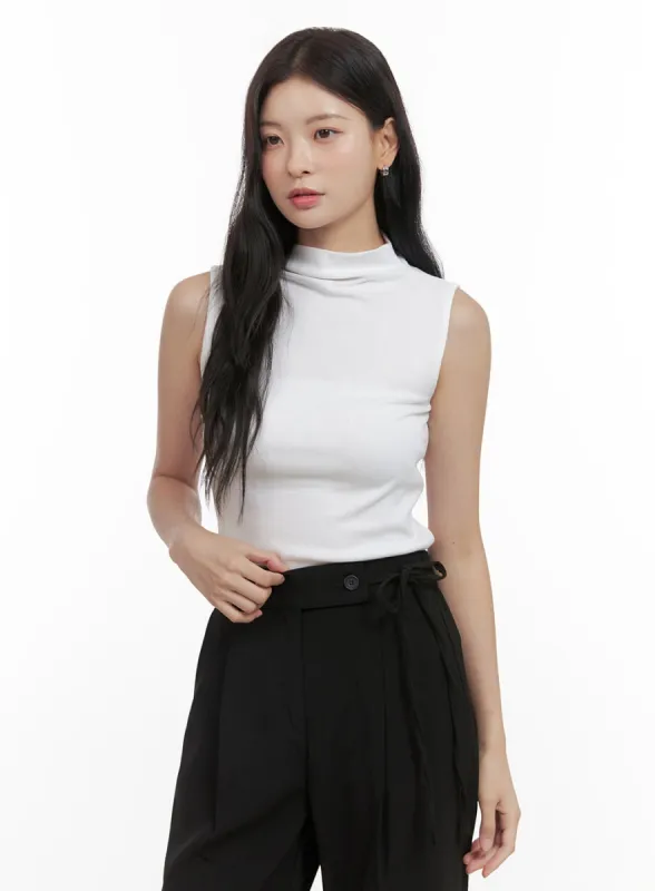 Solid Turtle Neck Camisole OS423 sold by Lewkin