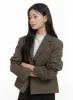 Buttoned Collar Short Blazer OS423 sold by Lewkin
