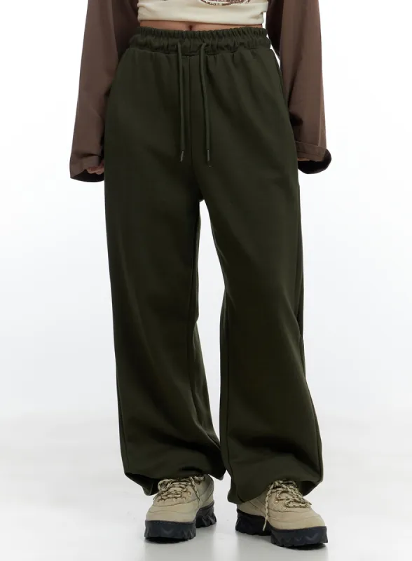 Side-Buttoned Wide-Leg Sweatpants CS424 sold by Lewkin
