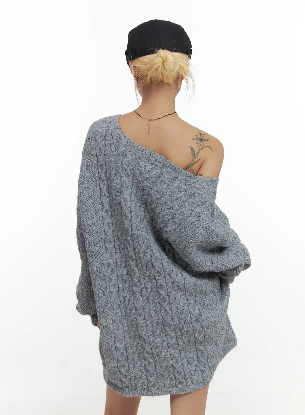 Cozy Cable Knit Mini Dress CS425 sold by Lewkin product image thumbnail 5