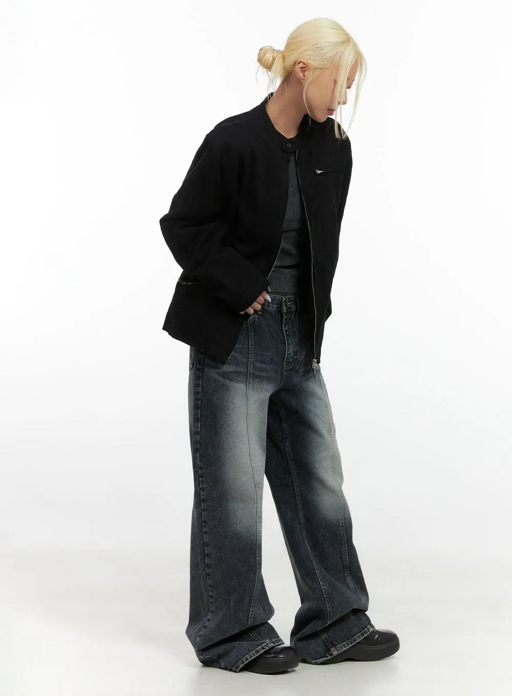 Classic Zip-Up Cotton Jacket CS426 sold by Lewkin product image thumbnail 5