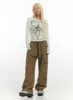 Stylish Wide Leg Cargo Pants CS426 sold by Lewkin