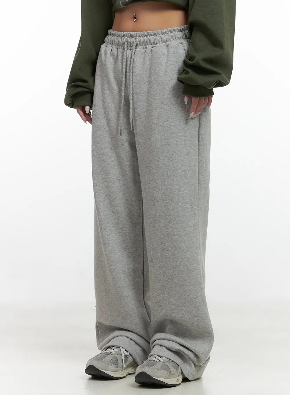 Relaxed Fit Banded Cotton Sweatpants CS426 sold by Lewkin