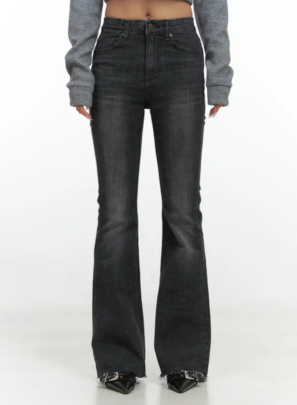 Mira Sleek Fit Washed Bootcut Denim Jeans CS426 sold by Lewkin