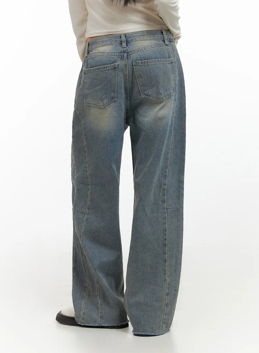 Jade Light Denim Wide Jeans IS427 sold by Lewkin product image thumbnail 5