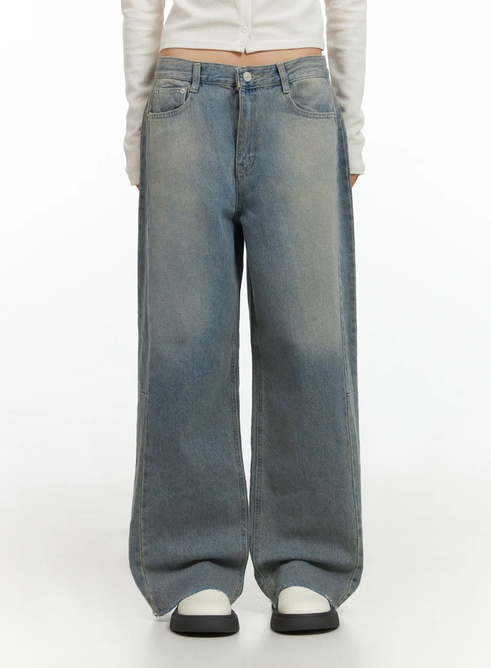 Jade Light Denim Wide Jeans IS427 sold by Lewkin product image thumbnail 2