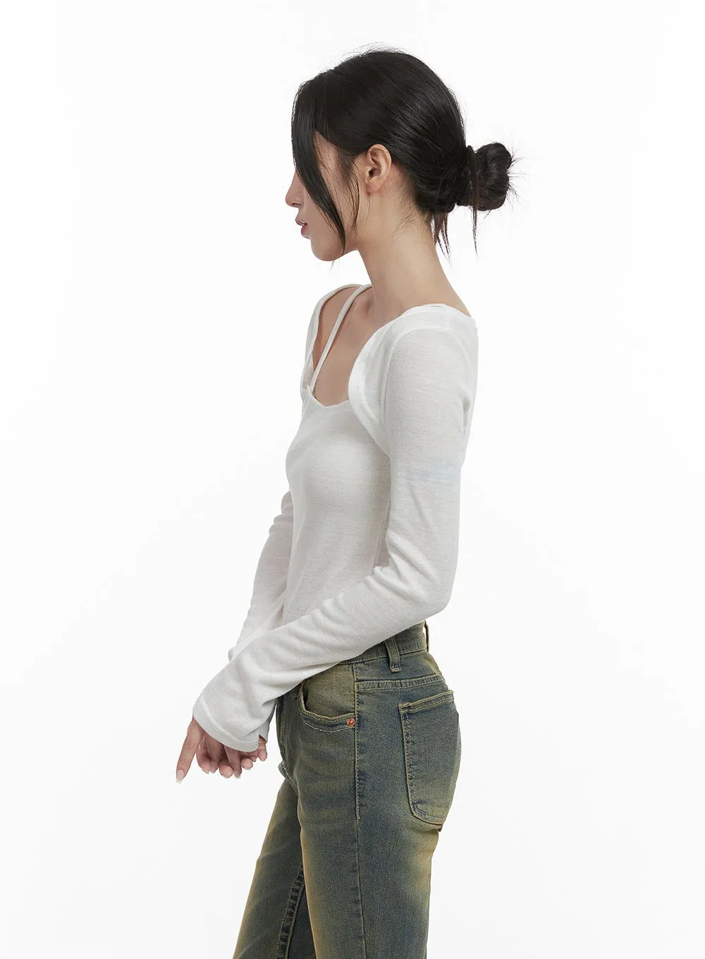 Sleek Fit Long Sleeve Bolero CS430 sold by Lewkin product image thumbnail 3
