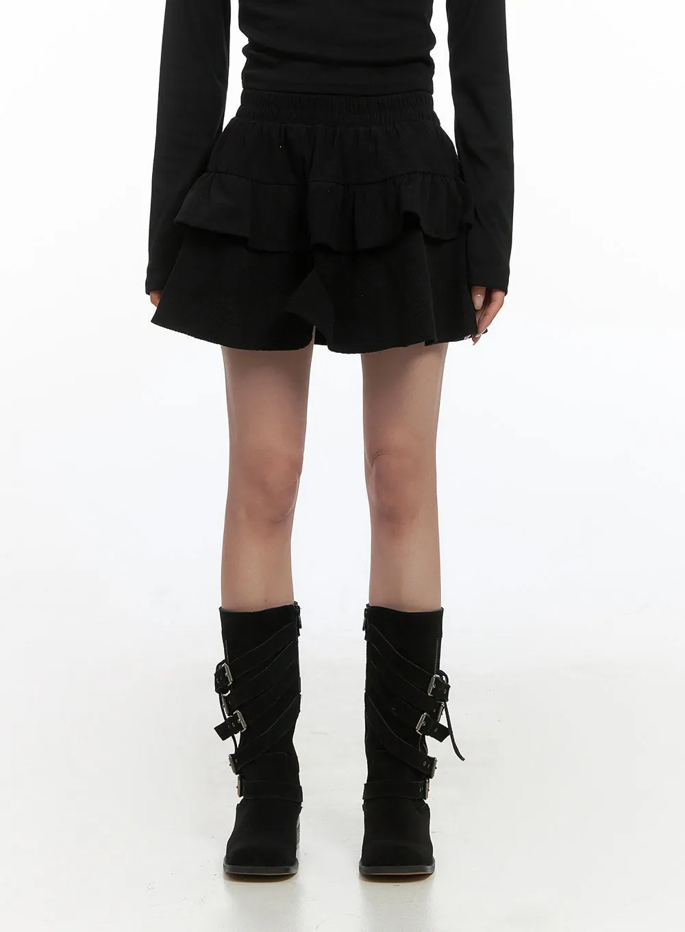Chic Ruffle Hem Mini Skirt CS430 sold by Lewkin