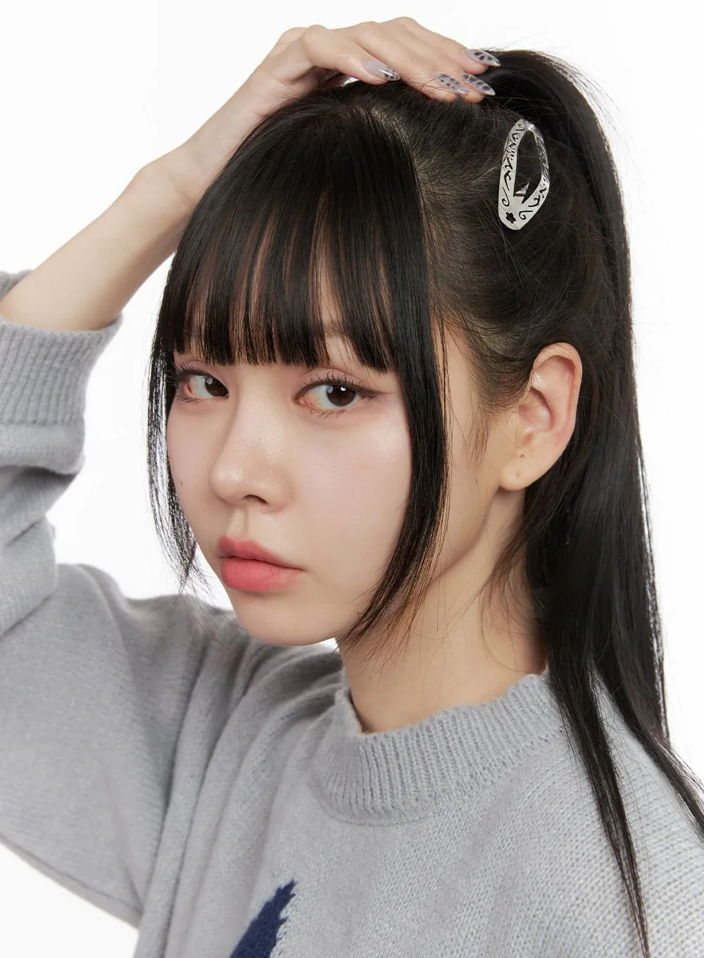 Metallic Lock Hair Clip OO401 sold by Lewkin