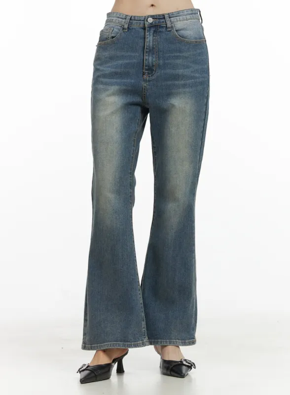 Skye Washed Long Bootcut Jeans OO401 sold by Lewkin