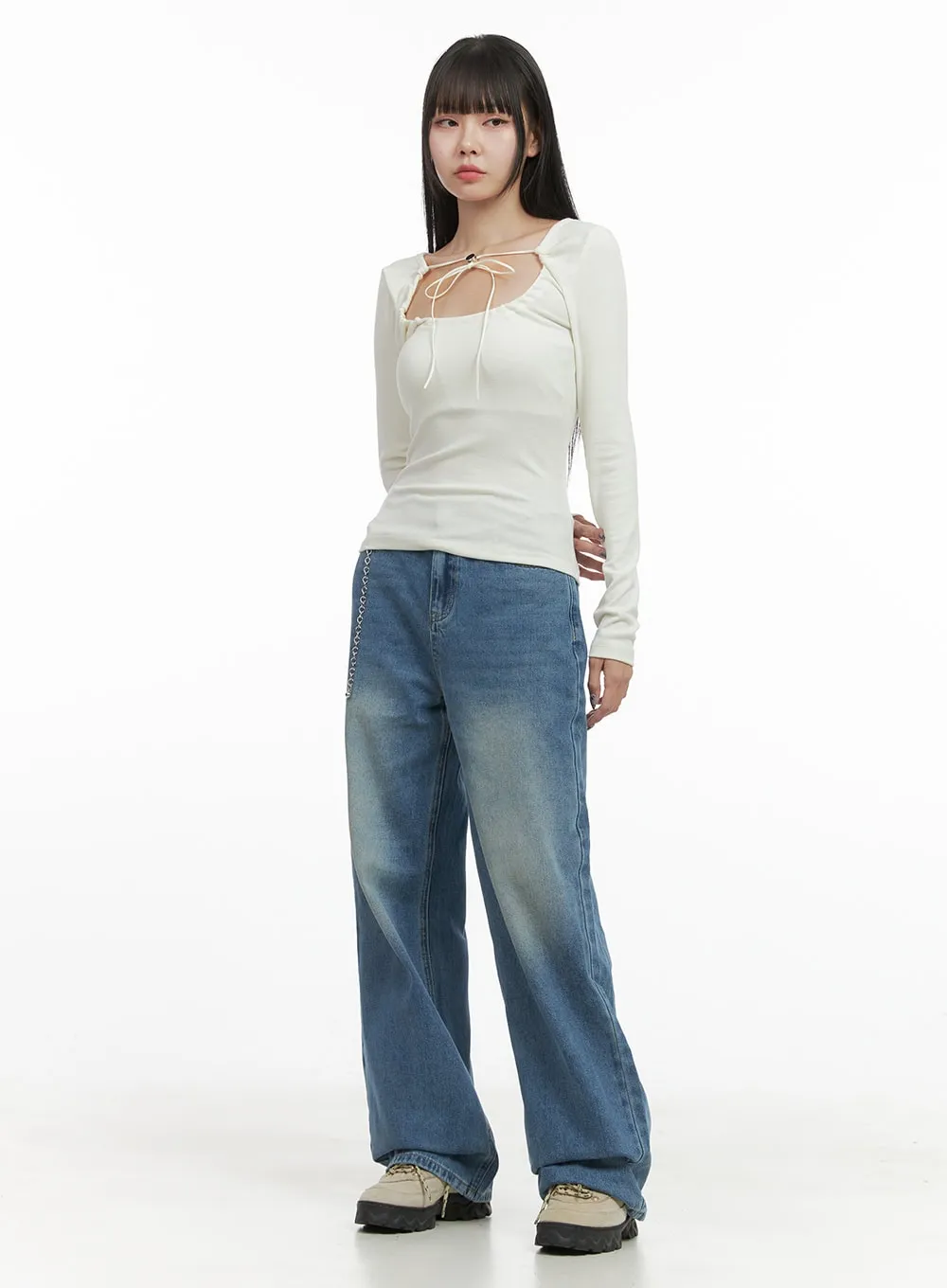 Paige Wide Fit Denim Jeans OO401 sold by Lewkin product image thumbnail 4