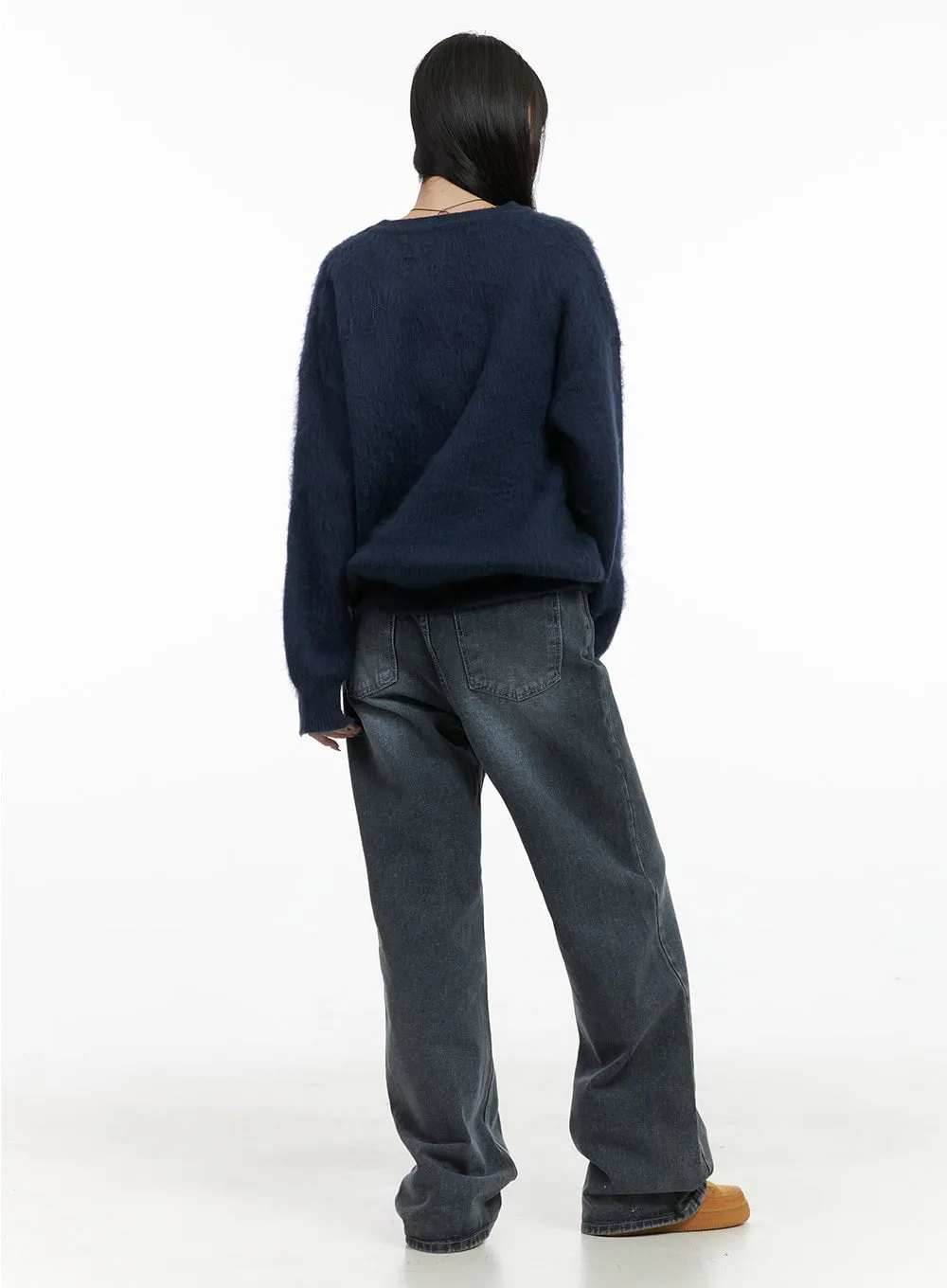 Oversized Fuzy Soft Knit Sweater OO401 sold by Lewkin product image thumbnail 3