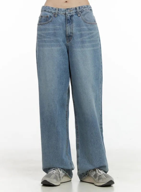 Liana Classic Washed Wide Leg Denim OO401 sold by Lewkin
