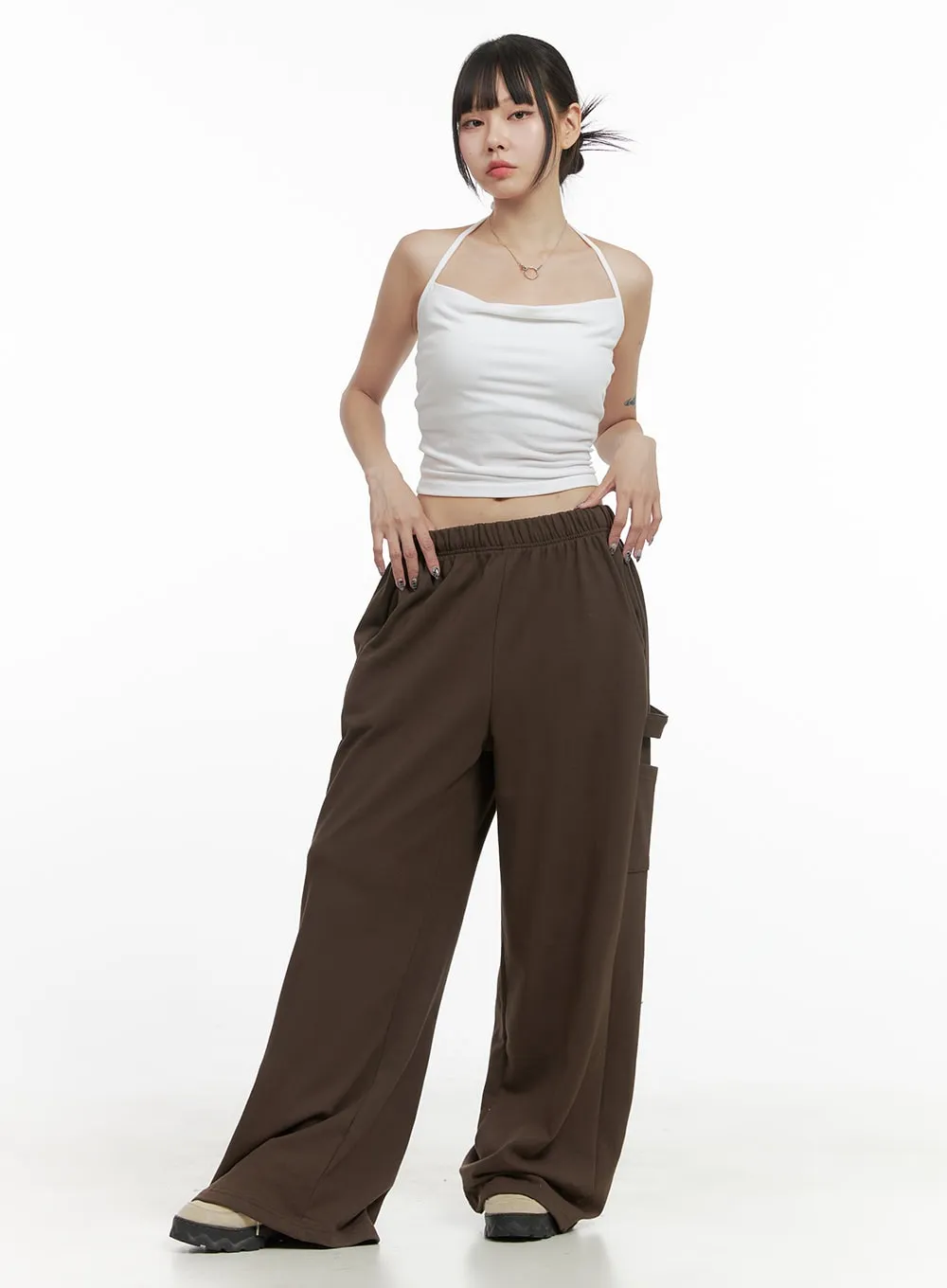 Halter Neck Slim Fit Cami Top OO401 sold by Lewkin product image thumbnail 2