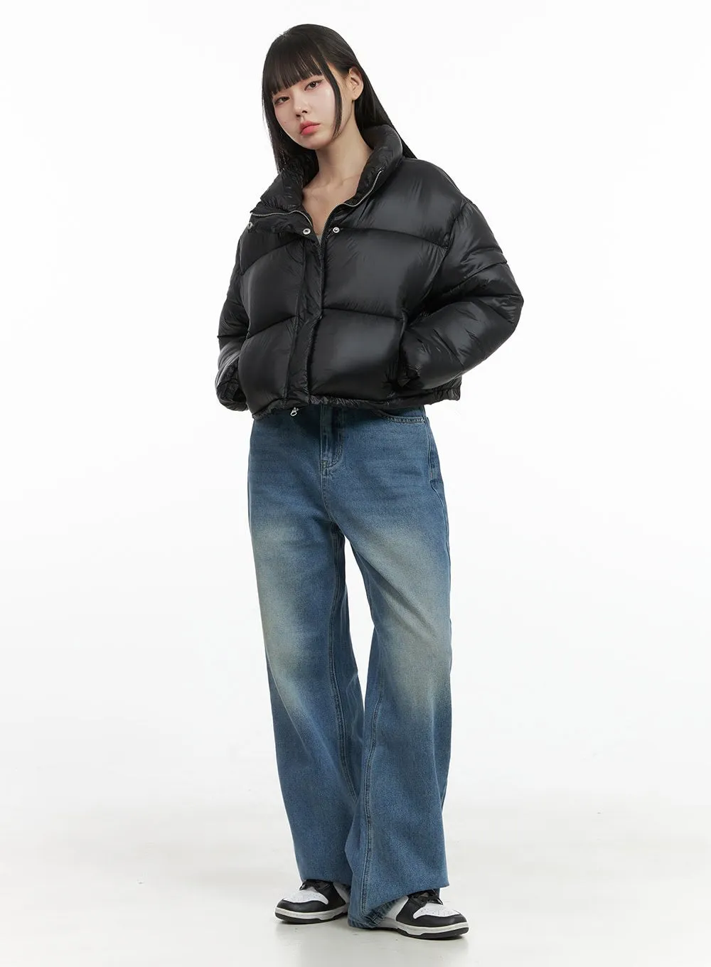Chic Nylon Crop Puffer Jacket OO401 sold by Lewkin product image thumbnail 4