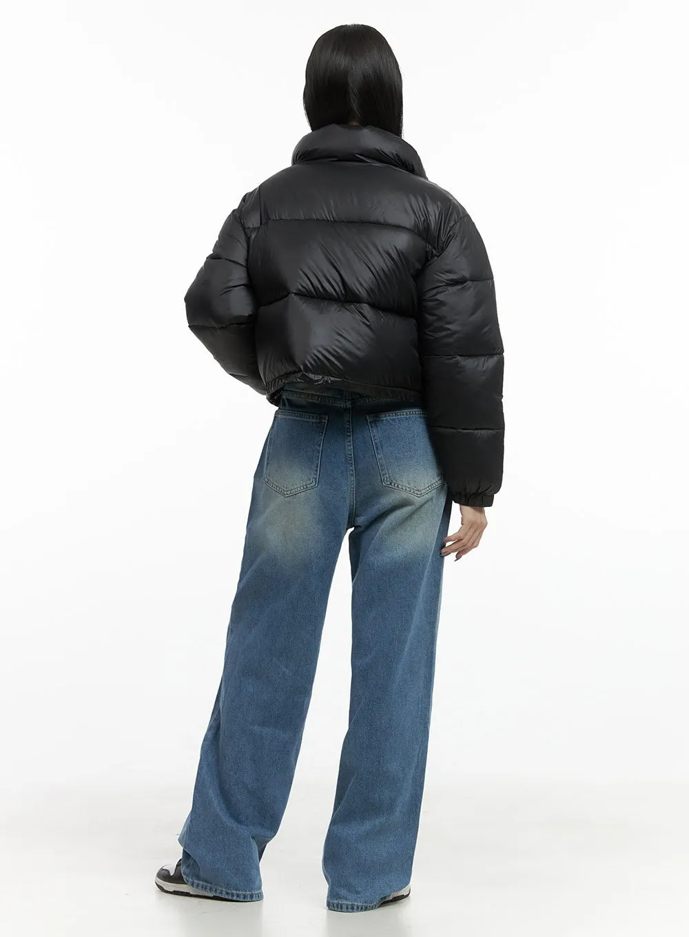 Chic Nylon Crop Puffer Jacket OO401 sold by Lewkin product image thumbnail 5