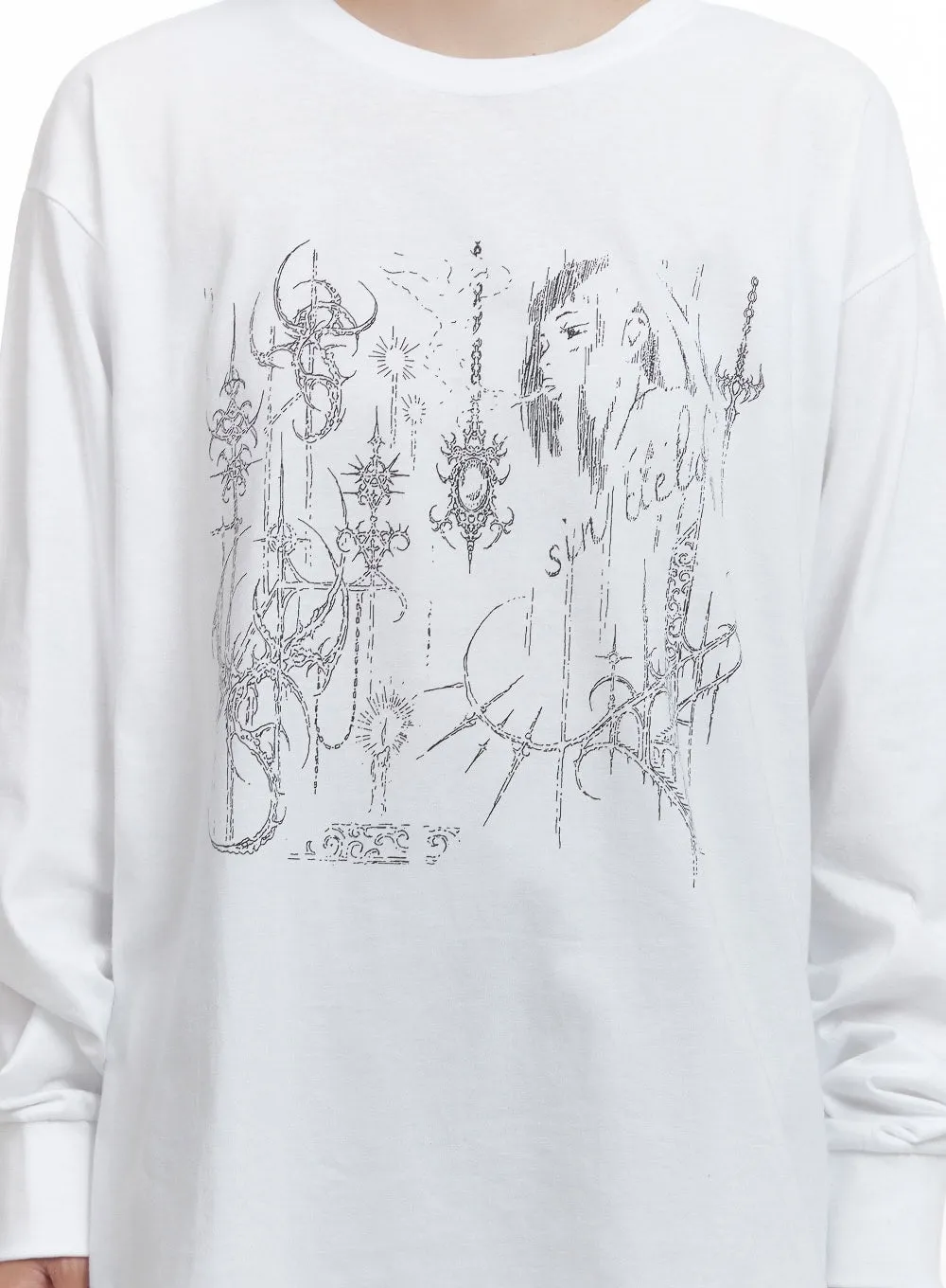 Chic Graphic Print Cotton Long Sleeve Tee CO402 sold by Lewkin product image thumbnail 3