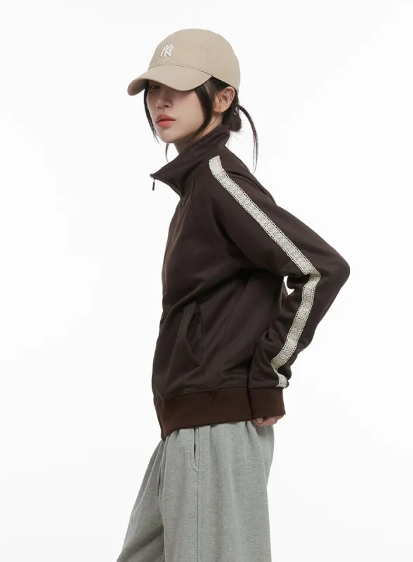 Chic Zip-Front Polyester Spandex Jacket CO402 sold by Lewkin