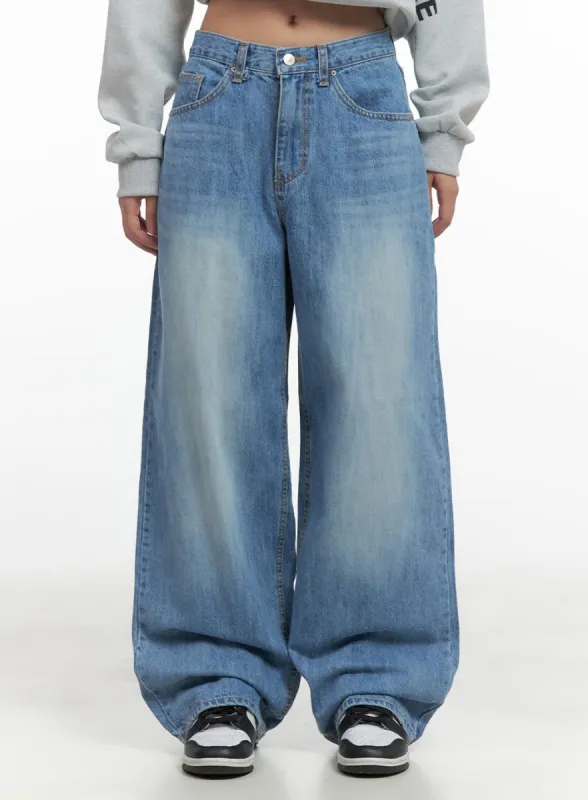 Noelle Wide Fit Denim Pants CO402 sold by Lewkin