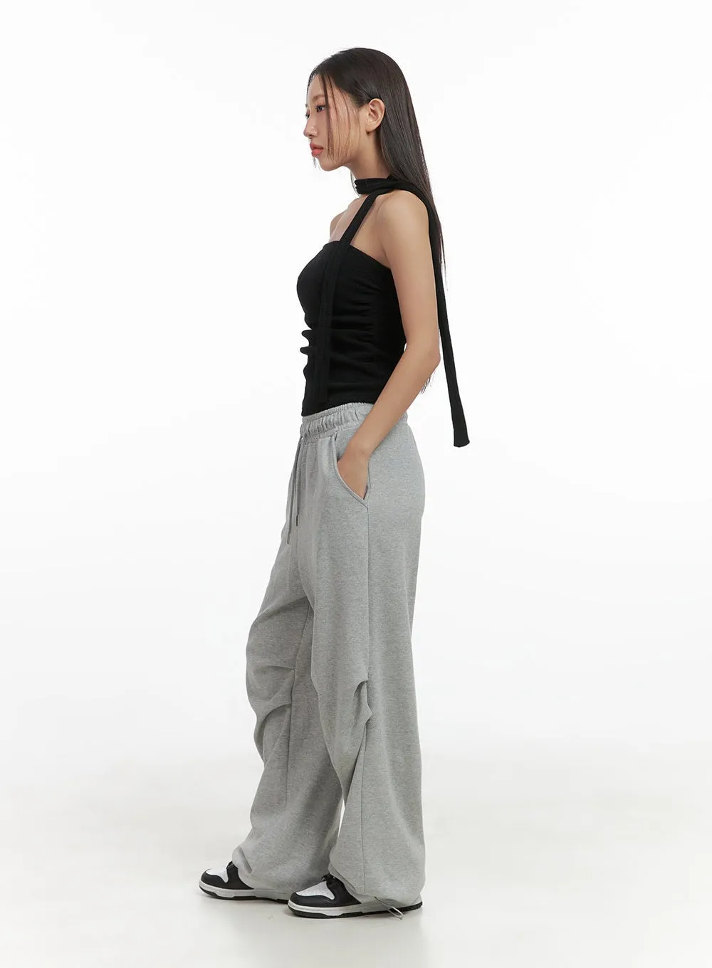 Pintuck String Wide Sweatpants CO404 sold by Lewkin product image thumbnail 3