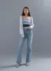 HIghrise Semi Boot-Cut Denim Pants CM10 sold by Lewkin