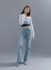 HIghrise Semi Boot-Cut Denim Pants CM10 sold by Lewkin