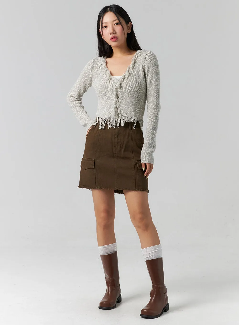 Cargo Mini Skirt CS318 sold by Lewkin
