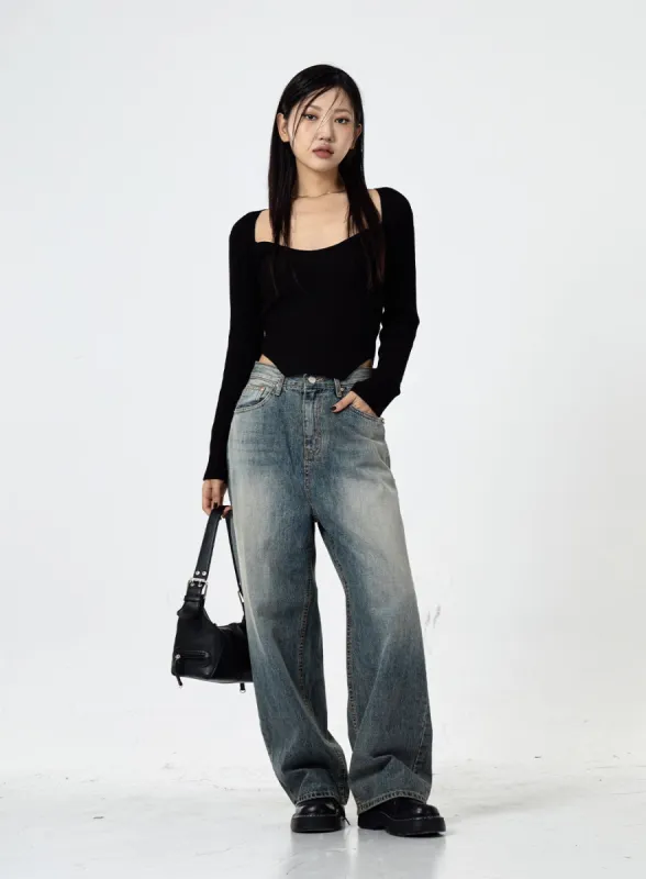 [Collab] Wide Washed Jeans CS06 sold by Lewkin