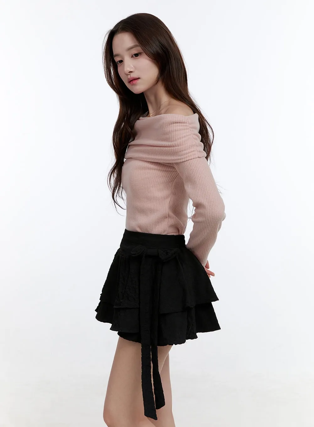 Elegant Off Shoulder Long Sleeve OO407 sold by Lewkin product image thumbnail 5