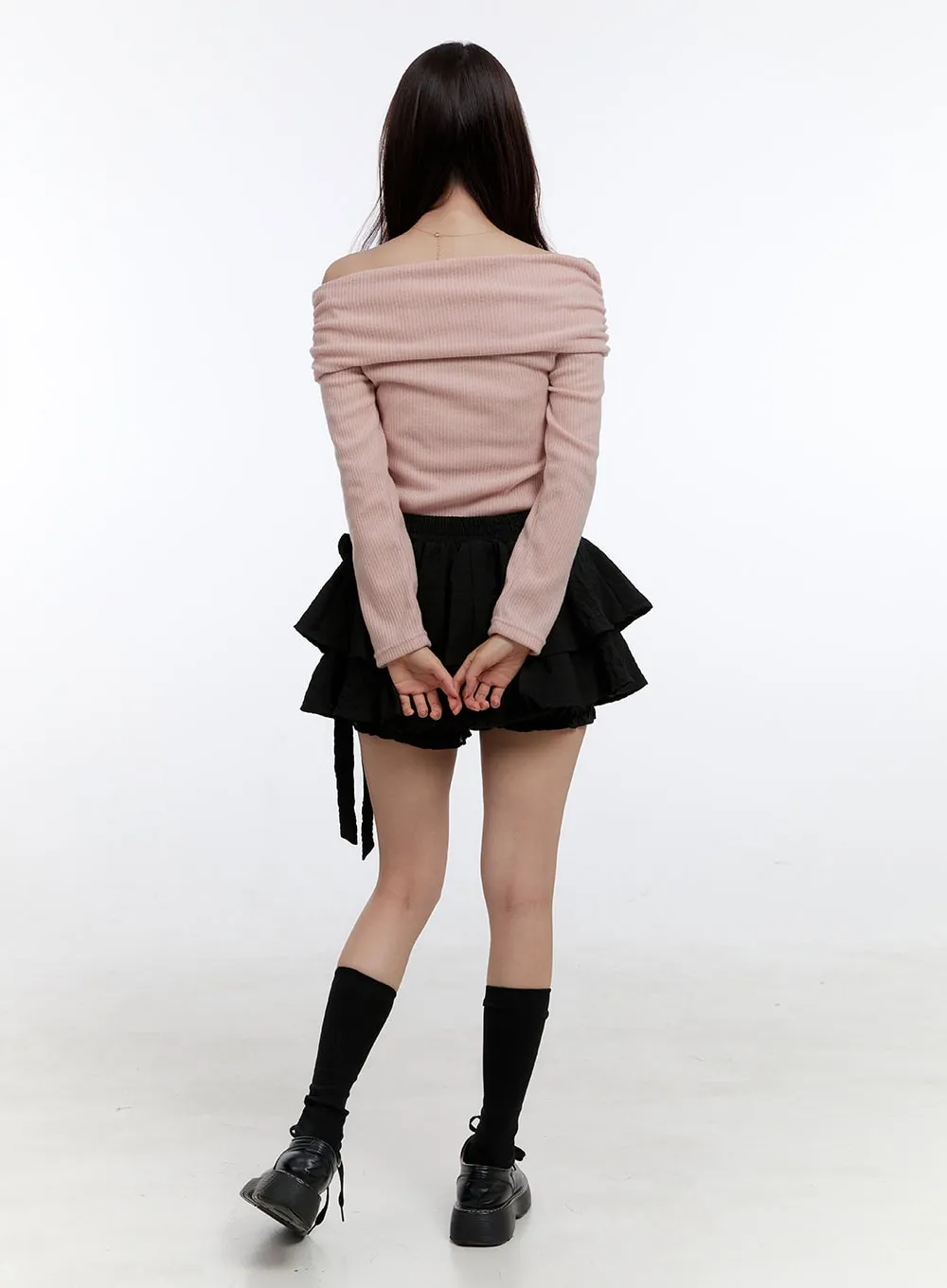 Elegant Off Shoulder Long Sleeve OO407 sold by Lewkin product image thumbnail 3