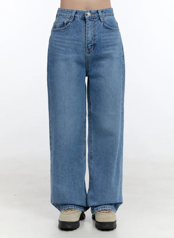 Brynn Light Washed Wide Leg Jeans OO407 sold by Lewkin