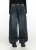 Eloise Pintuck Wide Fit Baggy Jeans IO409 sold by Lewkin