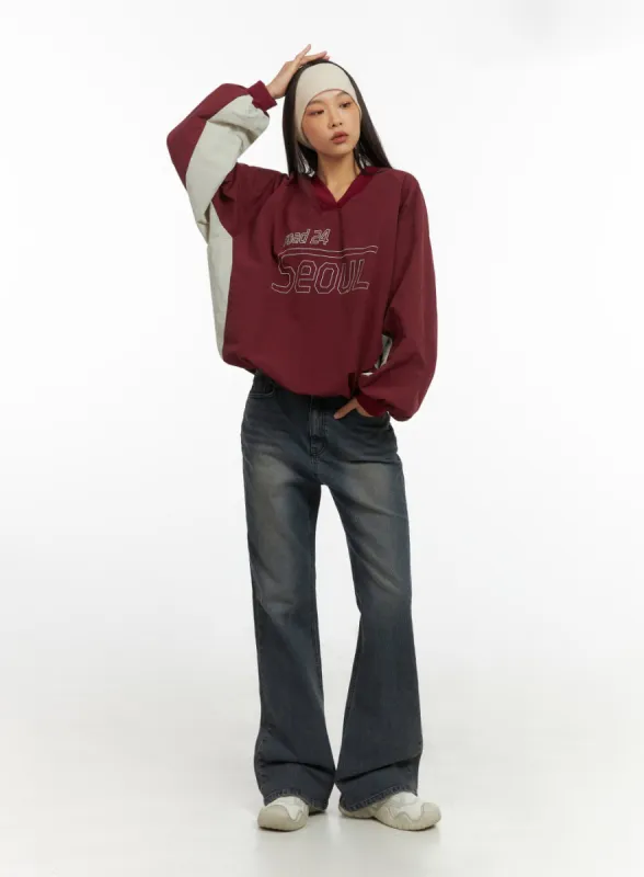 Viola Classic Washed Bootcut Pants IO409 sold by Lewkin