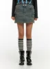 Cargo Chic Denim Skirt IO409 sold by Lewkin