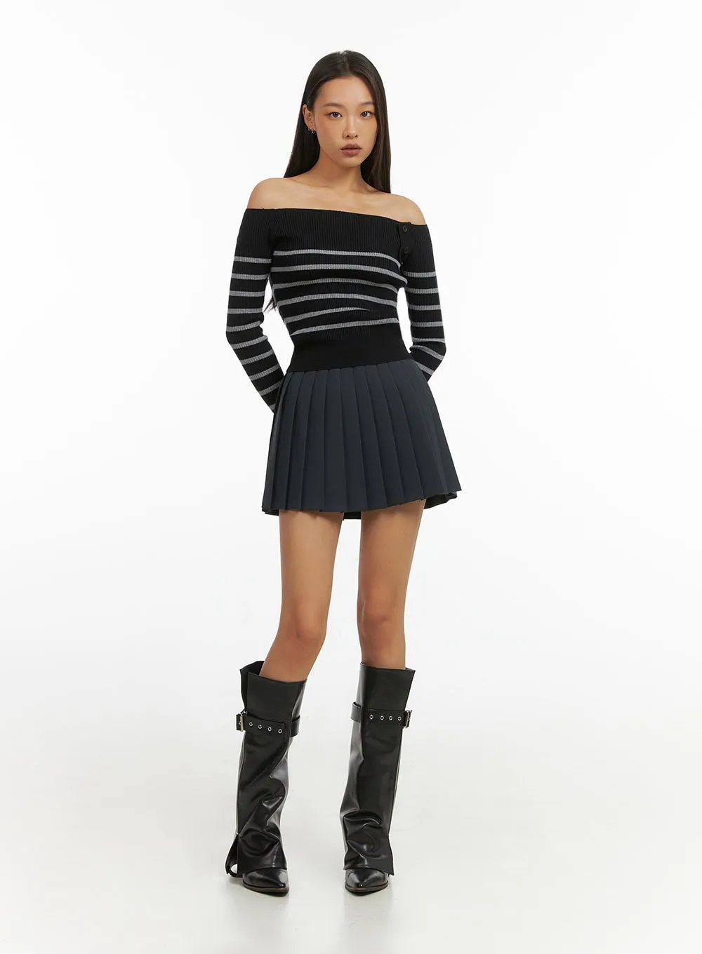 Pleated Bliss Mini Skirt IO409 sold by Lewkin product image thumbnail 2