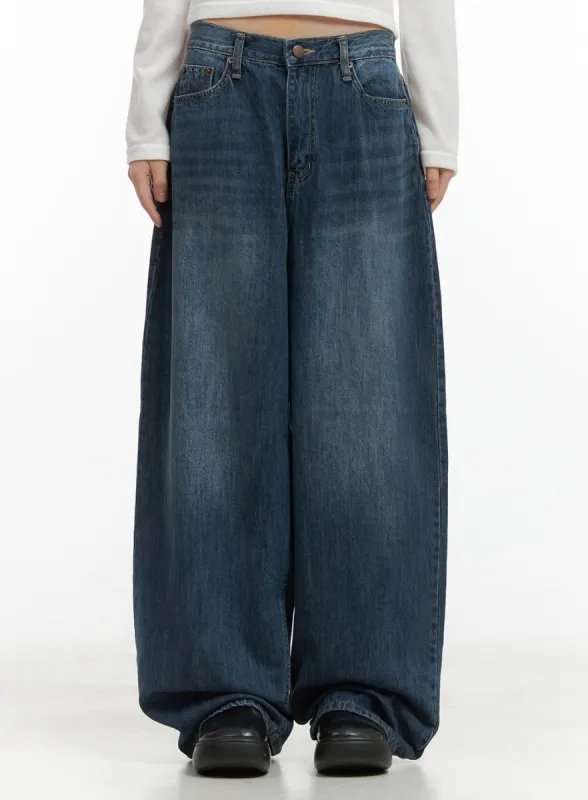 Gwen Dark Blue Wide Jeans CO410 sold by Lewkin