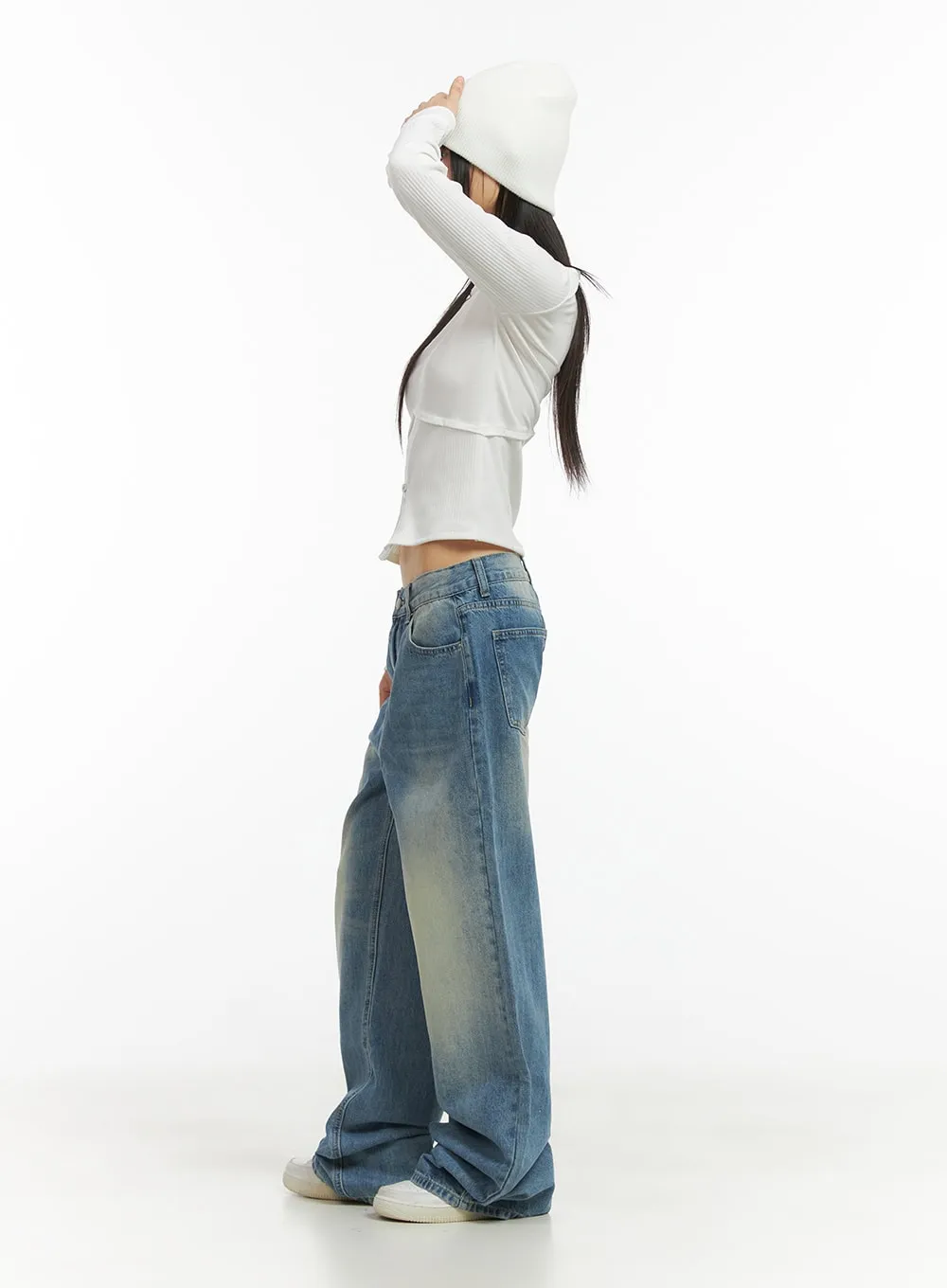 Julia Vintage Washed Denim Jeans CO410 sold by Lewkin product image thumbnail 4