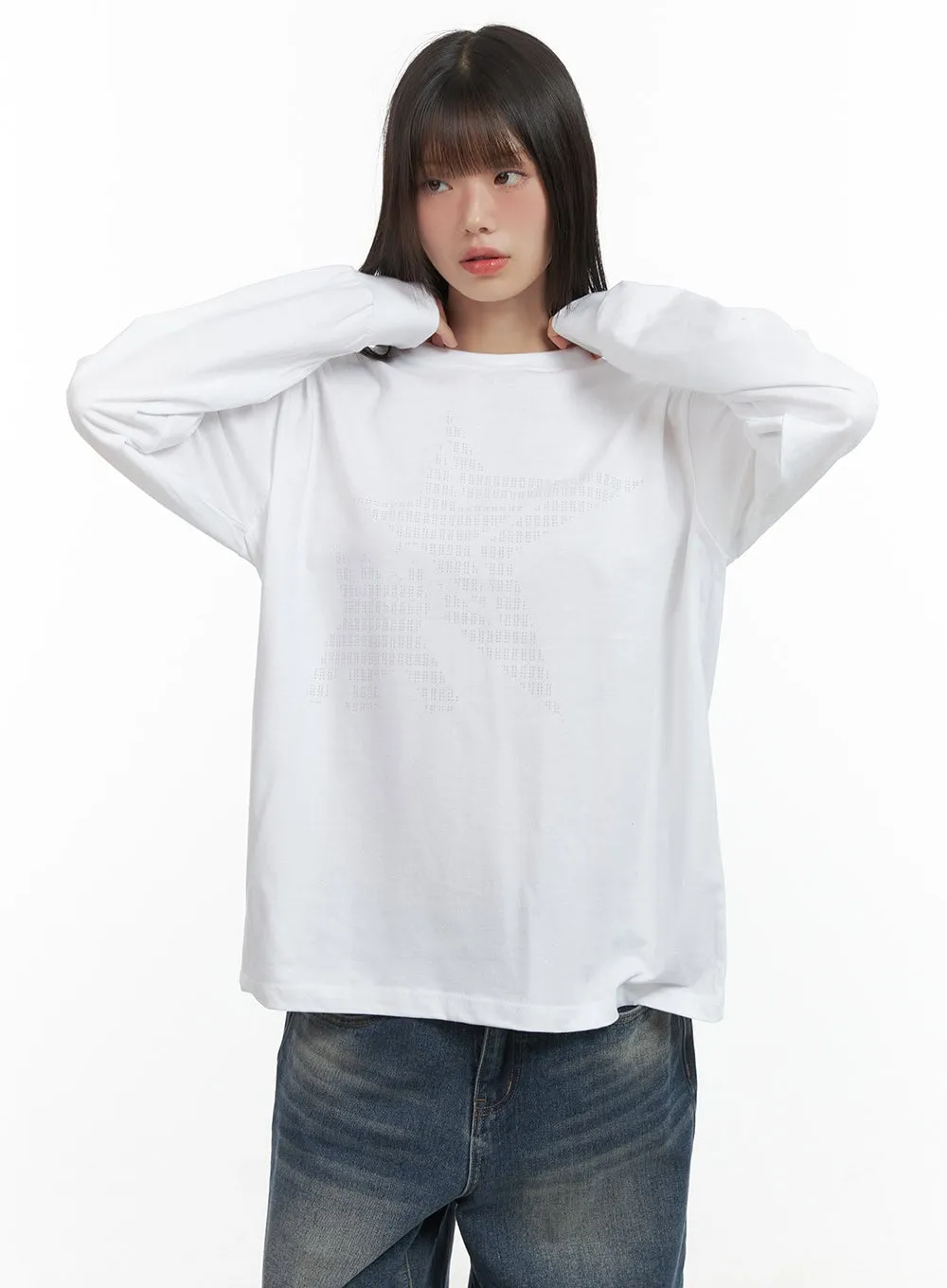 Basic Loose Fit Long Sleeve Tee CO410 sold by Lewkin