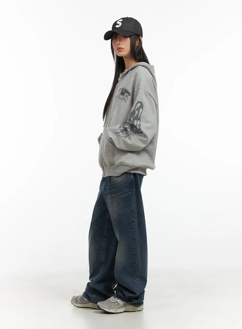 Graphic Zip-Up Hoodie CO410 sold by Lewkin product image thumbnail 5