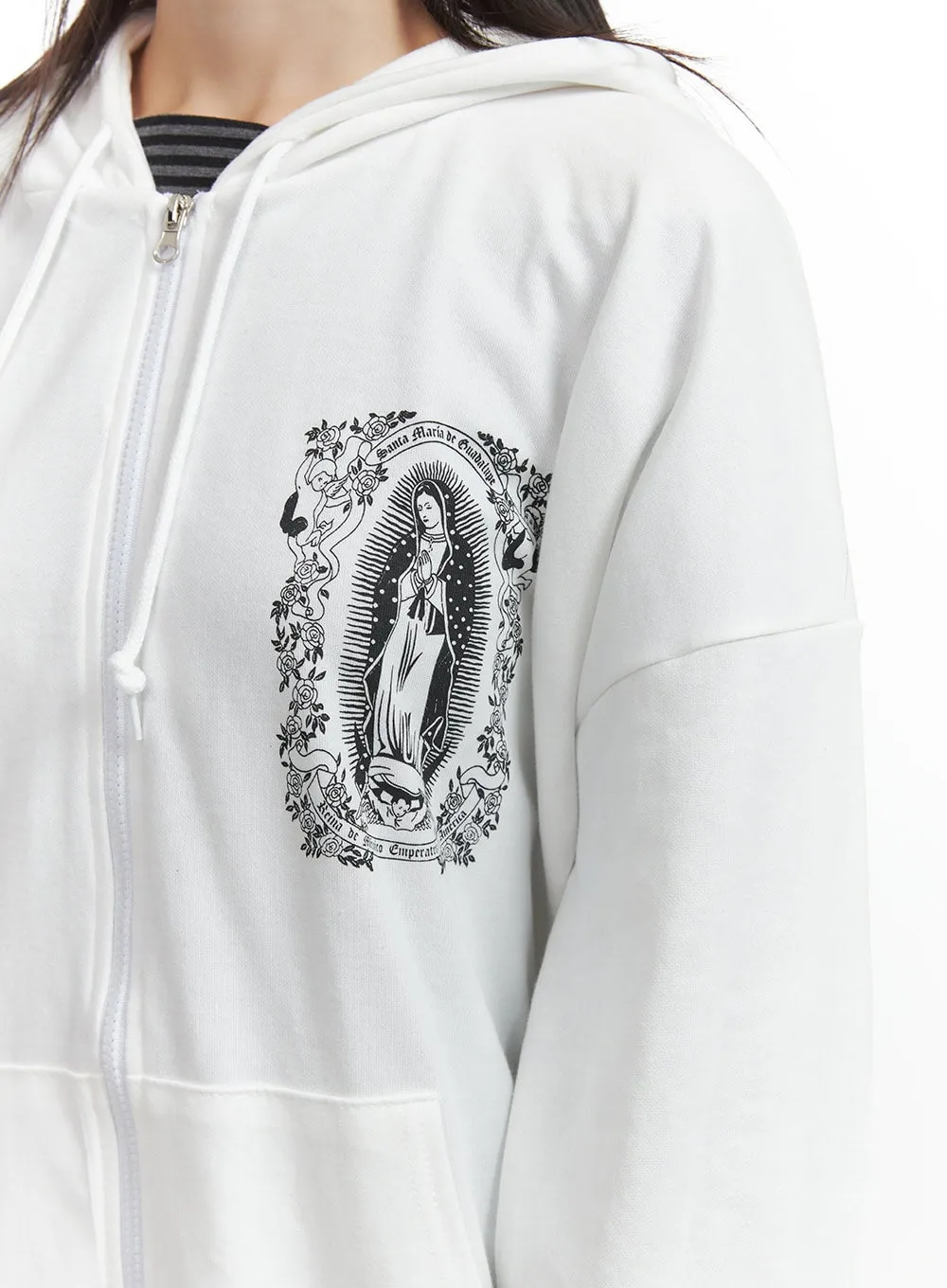 Graphic Loose Fit Hoodie CO410 sold by Lewkin product image thumbnail 3