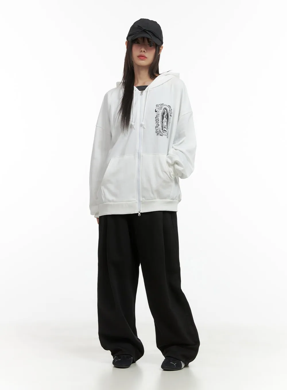 Graphic Loose Fit Hoodie CO410 sold by Lewkin product image thumbnail 2