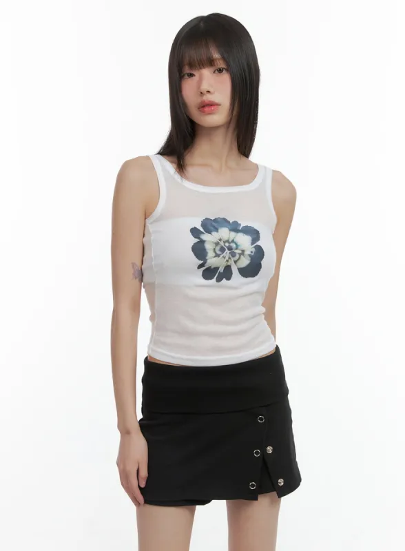 Floral Slim Camisole CO410 sold by Lewkin