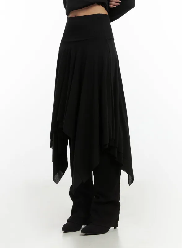 Unbalanced Chic Midi Skirt CO414 sold by Lewkin