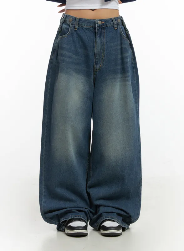 Sienna Denim Dream Buttoned Baggy Jeans CO414 sold by Lewkin