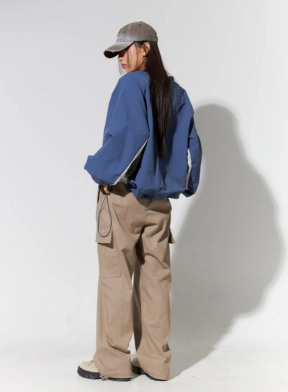 Wide Leg Cargo Pants CO414 sold by Lewkin product image thumbnail 4