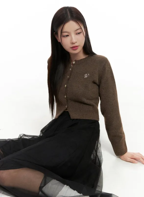 Classic Charm Buttoned Cardigan OO416 sold by Lewkin
